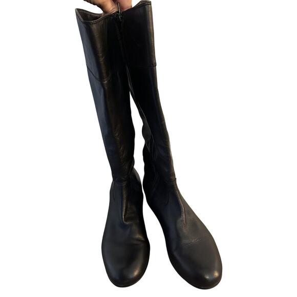 ARTURO CHIANG Black Leather Riding Knee High Boots Womens 8.5 MW Side Zip - Picture 4 of 10